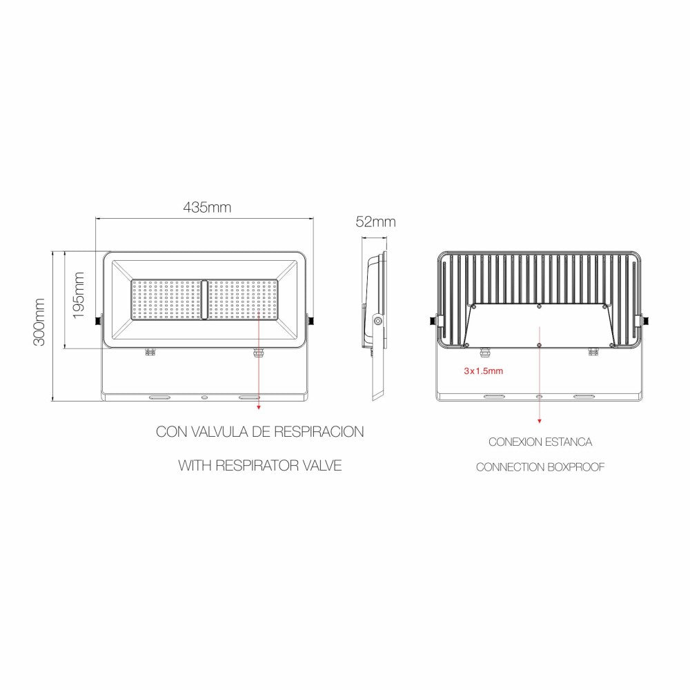 Proiettore LED da esterno Polaris 150W CCT IP65 120° - 3000K/4000K/5000K - Bianco opaco Beneito & Faure