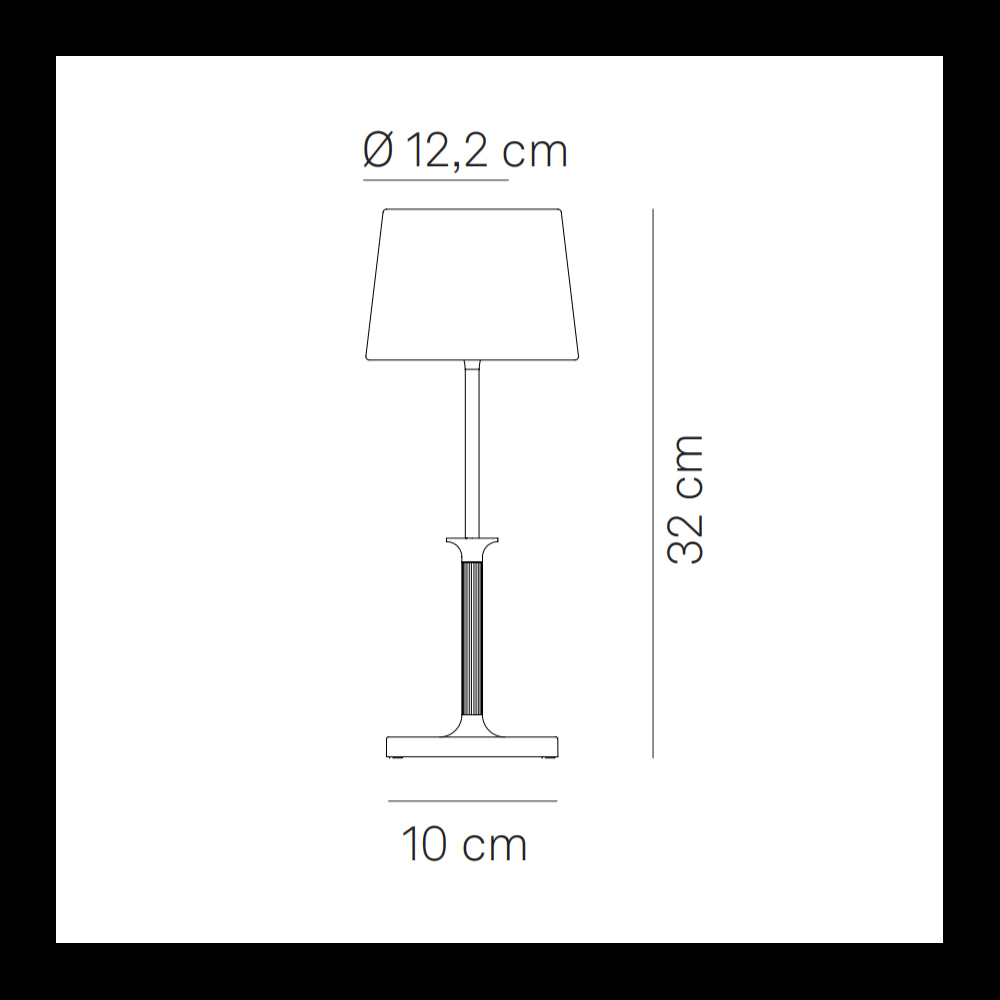 Lampada da Tavolo Ricaricabile Poldina Classic Zafferano Led Touch Dimmer - Design Elegante Senza Fili Bianca