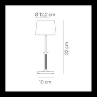 Lampada da Tavolo Ricaricabile Poldina Classic Zafferano Led Touch Dimmer - Design Elegante Senza Fili Bianca