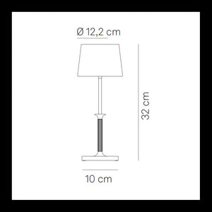 Lampada da Tavolo Ricaricabile Poldina Classic Zafferano Led Touch Dimmer - Design Elegante Senza Fili Bronzo