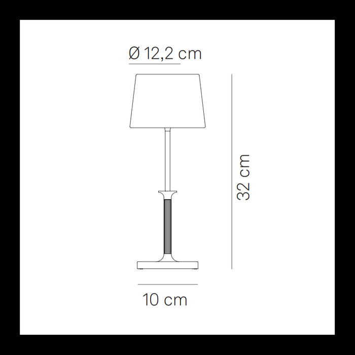Lampada da Tavolo Ricaricabile Poldina Classic Zafferano Led Touch Dimmer - Design Elegante Senza Fili Oro