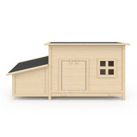 IDMarket - Pollaio a tetto piano su palafitte con cassetta nido in legno, capacità fino a 6 galline