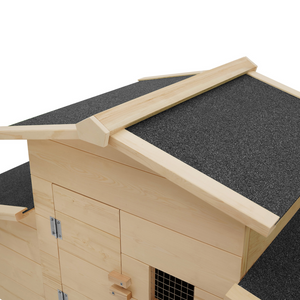 IDMarket - Pollaio con cassetta nido in legno per 2-3 polli COMFORT