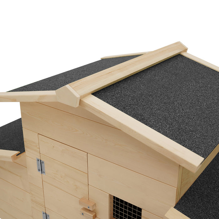 IDMarket - Pollaio con cassetta nido in legno per 2-3 polli COMFORT