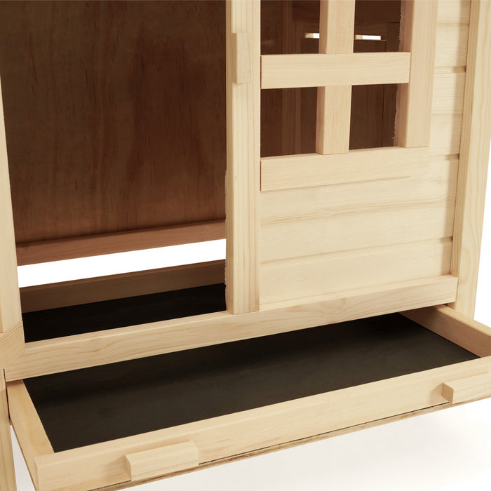 IDMarket - Pollaio su palafitte con cassetta nido in legno per 2-3 polli