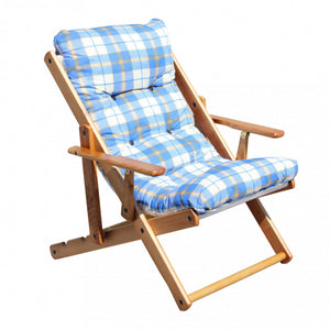 POLTRONA 3 POSIZIONI RELAX MIELE con CUSCINO