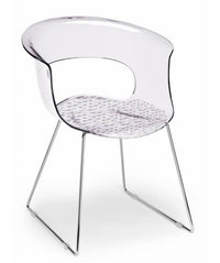 Poltrona a slitta Miss B set da 2 antishock policarbonato Made in Italy SCAB DESIGN - Trasparente 100