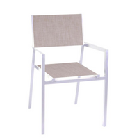 Poltrona alluminio e texilene clevelandbianco opaco cm 55x56h86