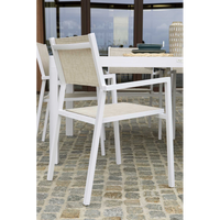 Poltrona alluminio e texilene clevelandbianco opaco cm 55x56h86