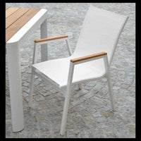 Poltrona alluminio Idaho Plus bianco cm53x65h43/62/87