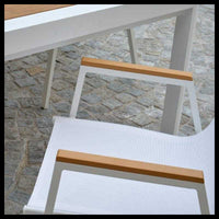 Poltrona alluminio Idaho Plus bianco cm53x65h43/62/87