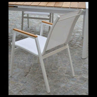 Poltrona alluminio Idaho Plus bianco cm53x65h43/62/87