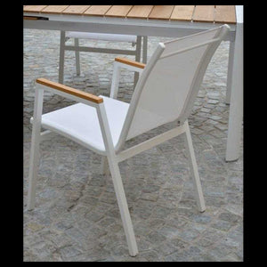 Poltrona alluminio Idaho Plus bianco cm53x65h43/62/87