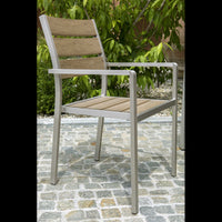 Poltrona alluminio polywood seattle marrone cm54x58h88