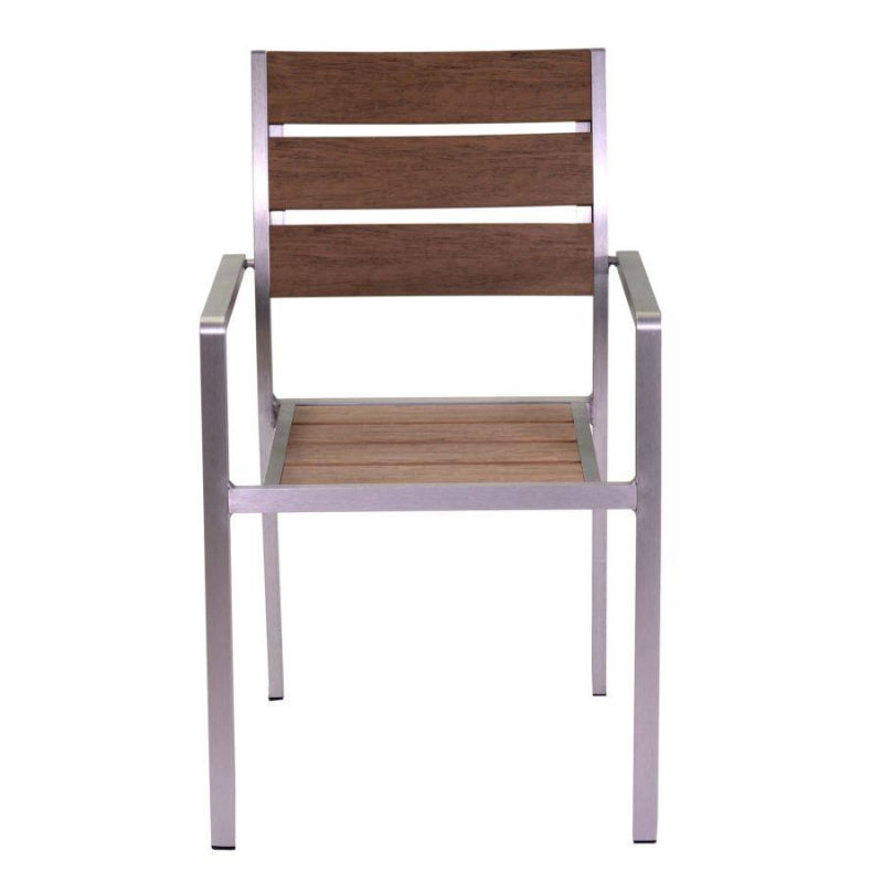 Poltrona alluminio polywood seattle marrone cm54x58h88