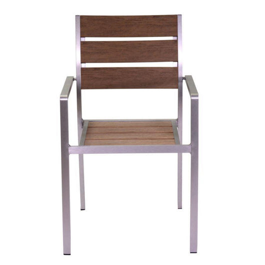 Poltrona alluminio polywood seattle marrone cm54x58h88