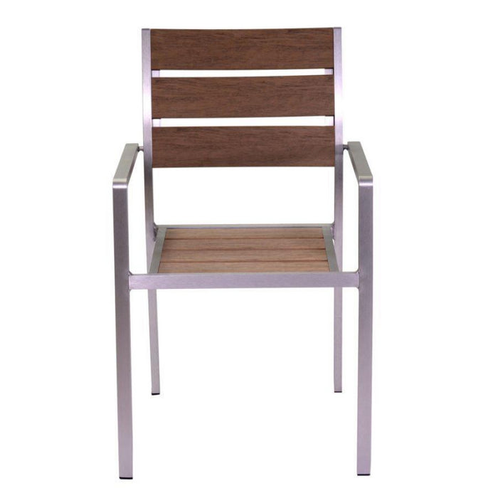 Poltrona alluminio polywood seattle marrone cm54x58h88