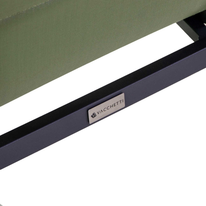 Poltrona alluminio textilene Riverside verde (bracciolo in hpl) cm 56x66h90