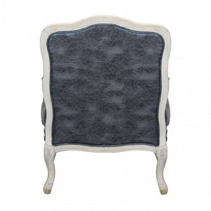 POLTRONA CHRISTY IN ECOPELLE VINTAGE GRIGIO