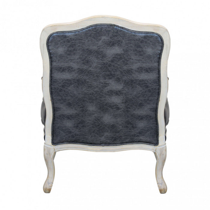 POLTRONA CHRISTY IN ECOPELLE VINTAGE GRIGIO