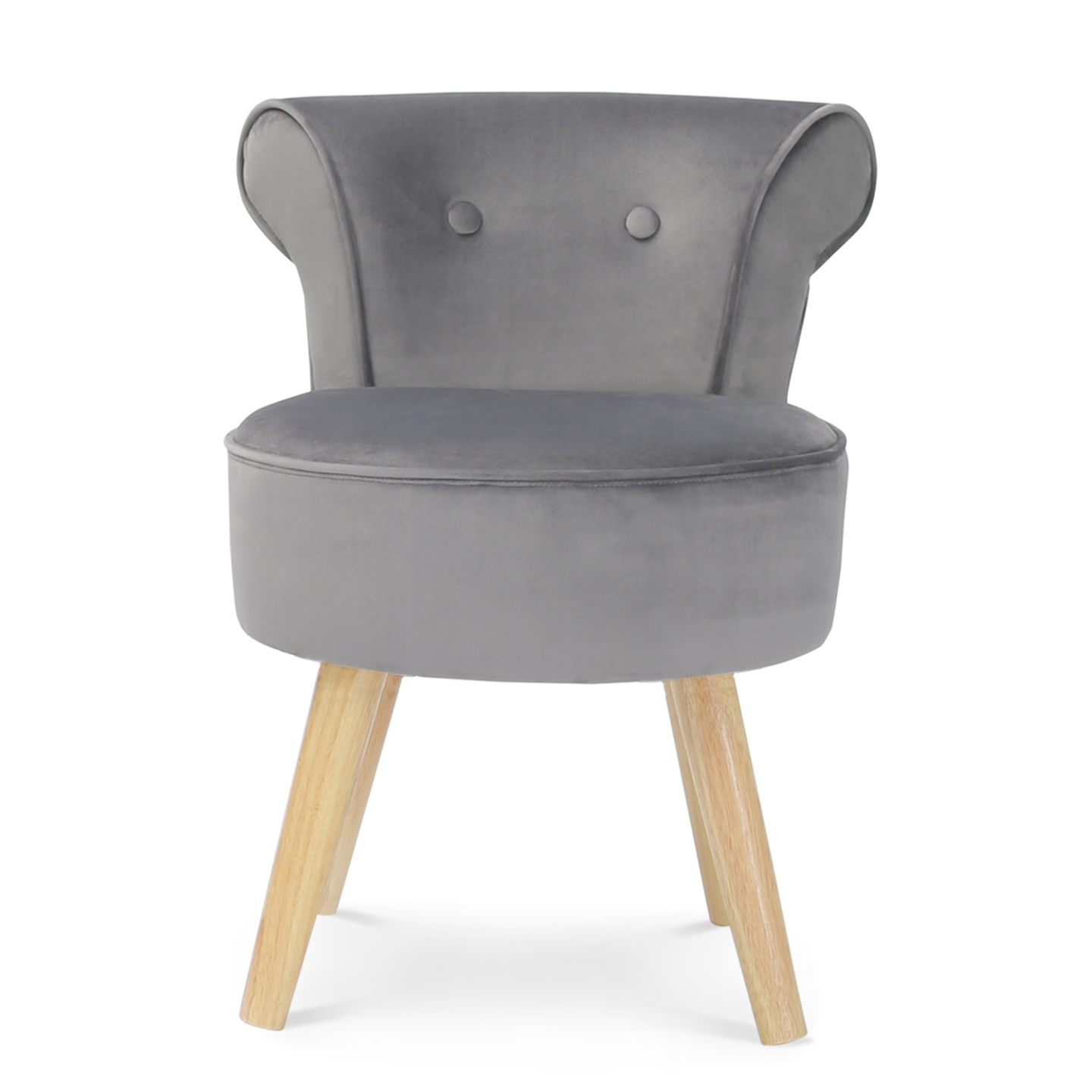 IDMarket - Poltrona CRAPAUD in velluto grigio