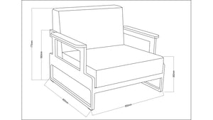 Poltrona da giardino 90x85xH.77 cm - MEB10 - ALTANKA