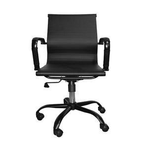 Poltrona da ufficio Nuvia con schienale ergonomico e ruote colore nero H91