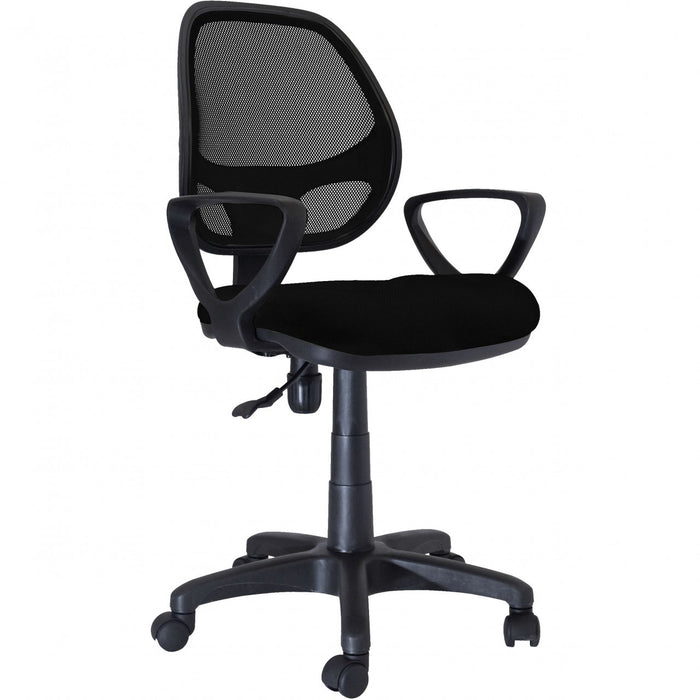 C POLTRONA DIREZIONALE FORATA NEW MANAGER NERO