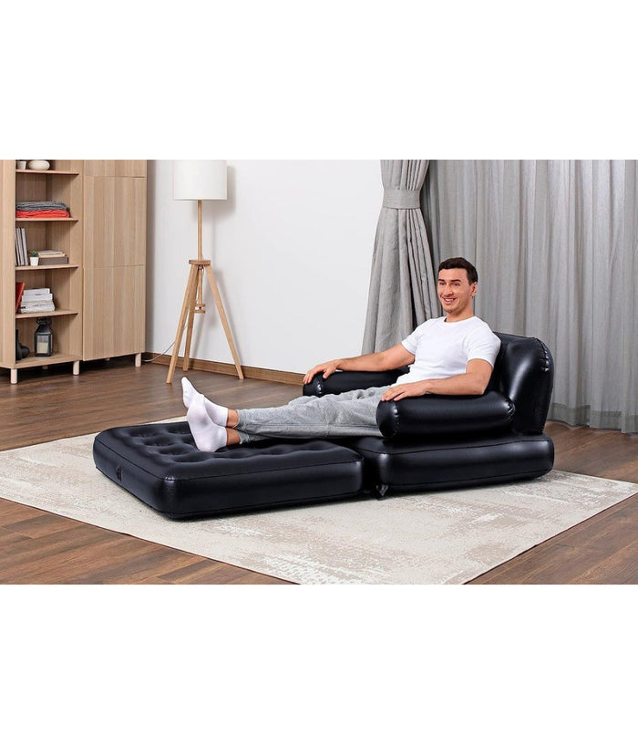 Poltrona Divano Gonfiabile 4in1 Multi-max 191x97x64cm Pieghevole Floccata 75114         