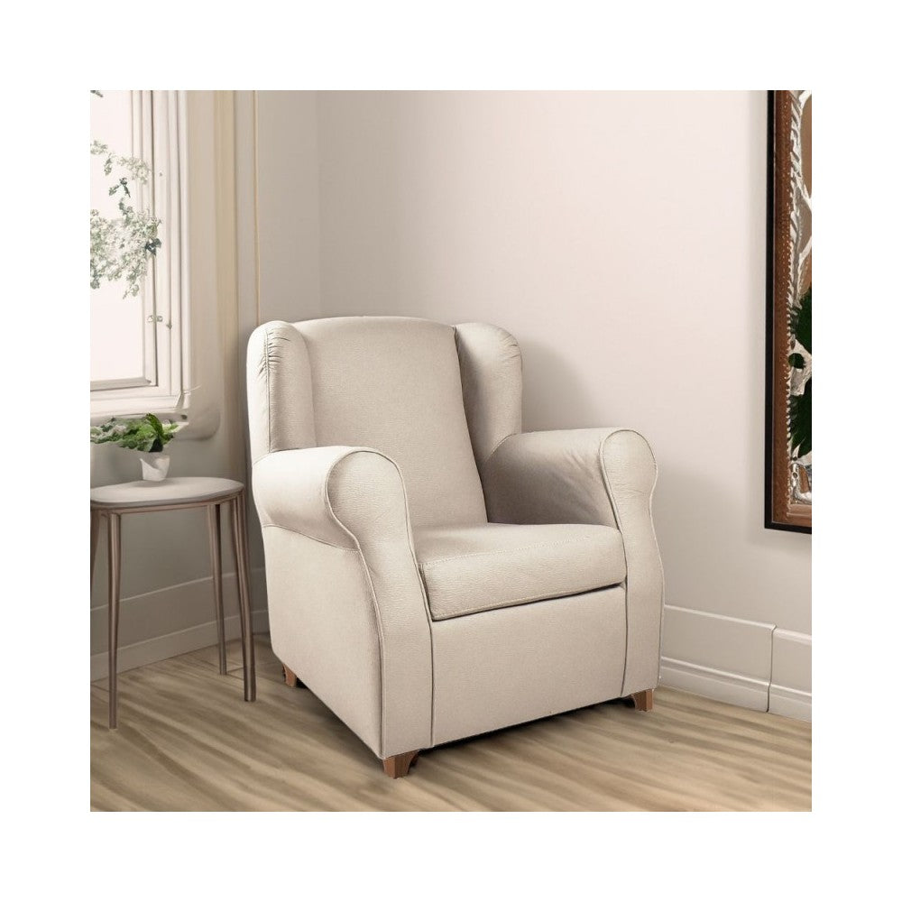 Poltrona Ebro eco nabuk colore nature