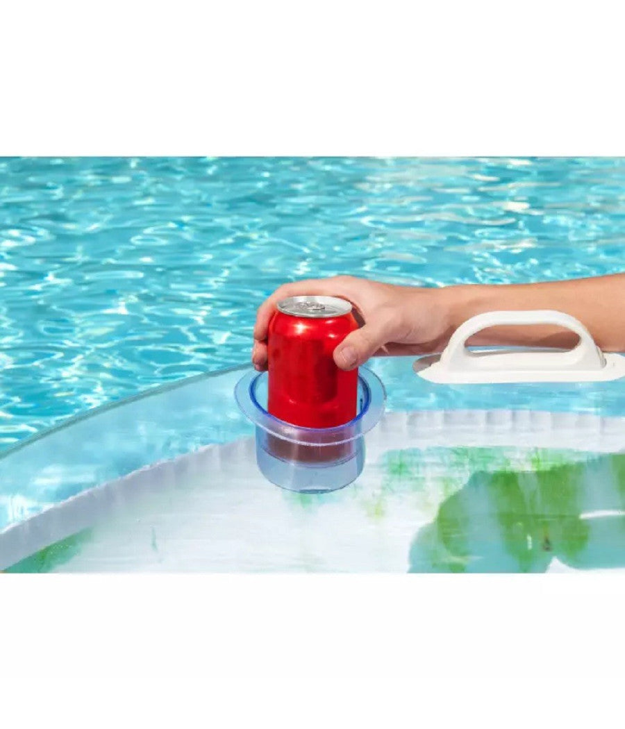 Trade Shop - Poltrona Fashion 118cm Colori Pastello Con Maniglie Portabicchiere Piscina 43637 -