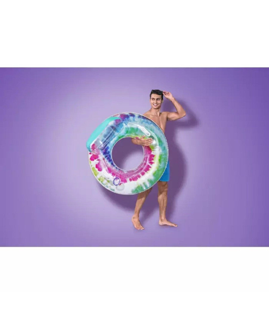 Trade Shop - Poltrona Fashion 118cm Colori Pastello Con Maniglie Portabicchiere Piscina 43637 -