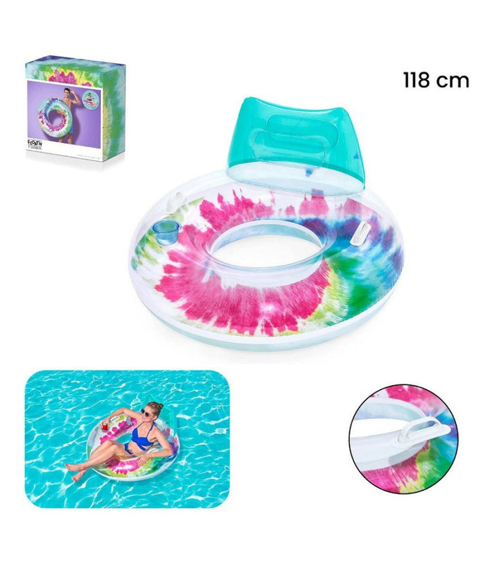 Trade Shop - Poltrona Fashion 118cm Colori Pastello Con Maniglie Portabicchiere Piscina 43637 -