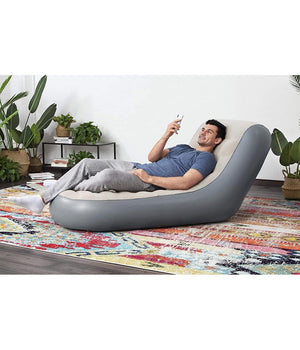 Poltrona Gonfiabile Chaise Sport Lounger 165x84x79 Cm Superficie Floccata 75064         