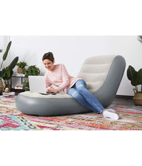 Poltrona Gonfiabile Chaise Sport Lounger 165x84x79 Cm Superficie Floccata 75064         