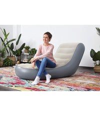 Poltrona Gonfiabile Chaise Sport Lounger 165x84x79 Cm Superficie Floccata 75064         