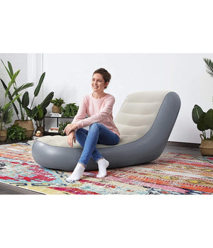 Poltrona Gonfiabile Chaise Sport Lounger 165x84x79 Cm Superficie Floccata 75064         