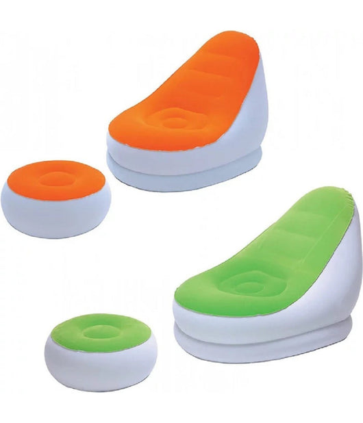 Poltrona Gonfiabile Con Pouf Comfort Cruiser 121x100x86cm Colori Assortiti 75053         