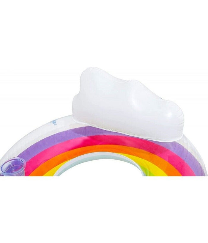 Trade Shop - Poltrona Gonfiabile Con Schienale Portabicchiere Fashion Rainbow Dream 107cm 43647 -