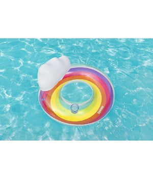 Trade Shop - Poltrona Gonfiabile Con Schienale Portabicchiere Fashion Rainbow Dream 107cm 43647 -