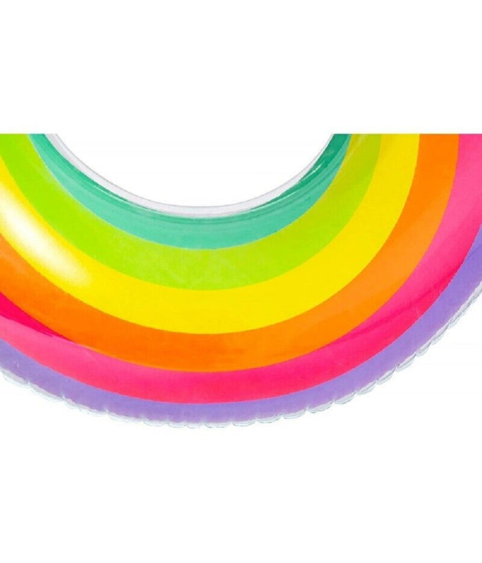 Trade Shop - Poltrona Gonfiabile Con Schienale Portabicchiere Fashion Rainbow Dream 107cm 43647 -