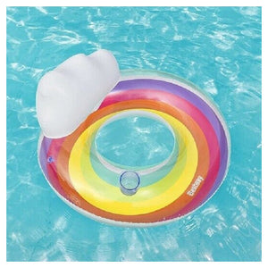 Trade Shop - Poltrona Gonfiabile Con Schienale Portabicchiere Fashion Rainbow Dream 107cm 43647 -