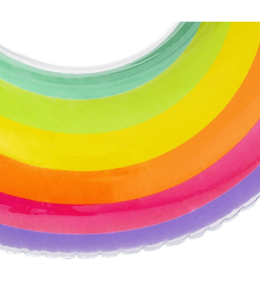 Poltrona Gonfiabile Doppia Rainbow Dream 186x116 Cm Maniglie Portalattine 43648         