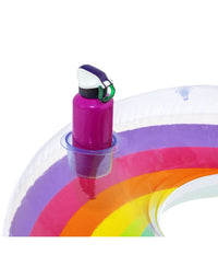 Poltrona Gonfiabile Doppia Rainbow Dream 186x116 Cm Maniglie Portalattine 43648         