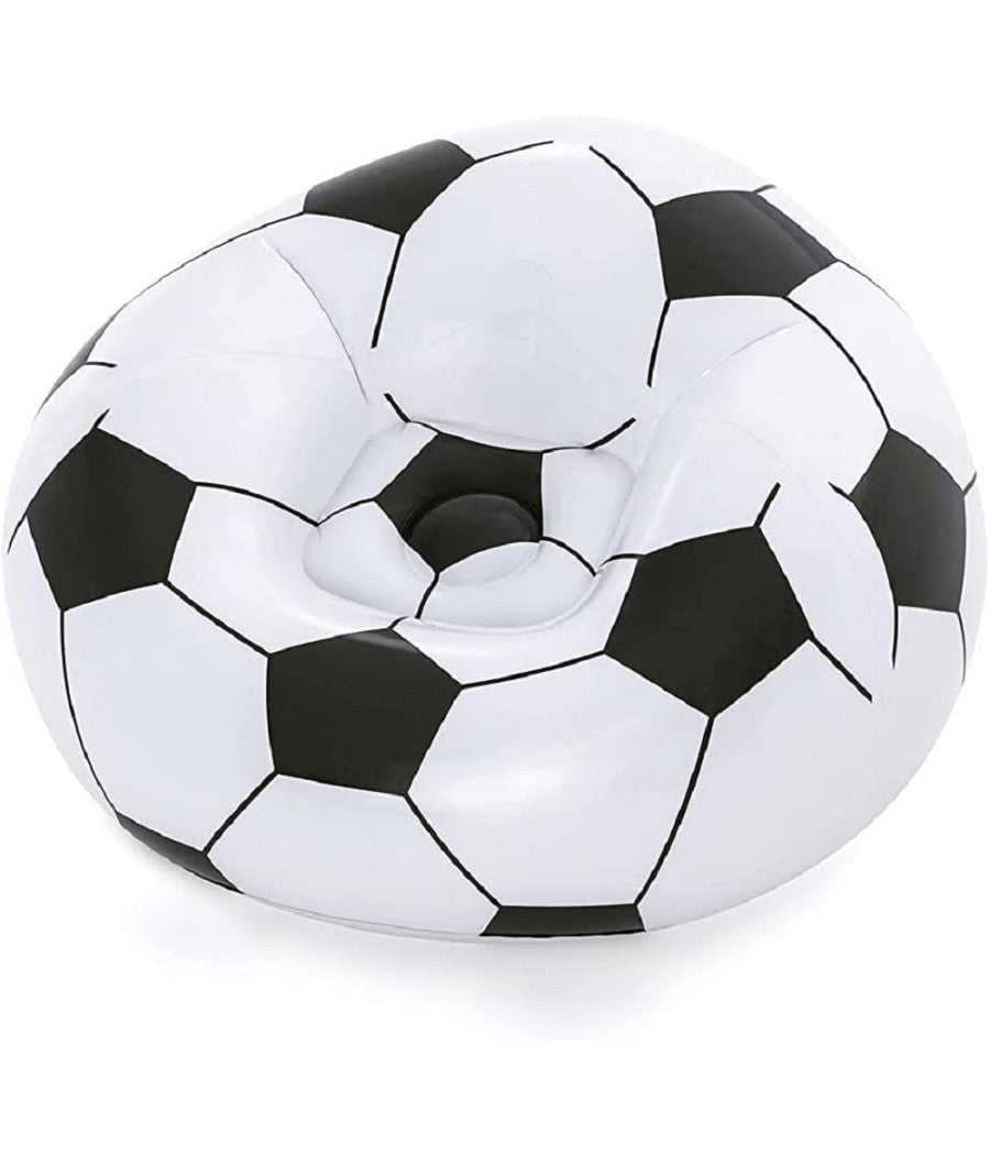 Poltrona Gonfiabile Pallone Da Calcio Poltroncina Soccer 114x112x66cm Sedia 75010         