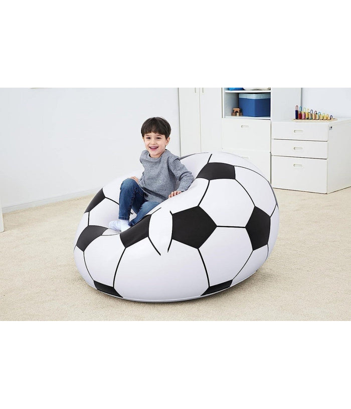 Poltrona Gonfiabile Pallone Da Calcio Poltroncina Soccer 114x112x66cm Sedia 75010         