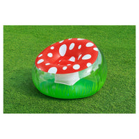 Trade Shop - Poltrona Gonfiabile Per Bambini Mighty Mushroom Design Fungo Con Erba 112x112x66cm 75123 -
