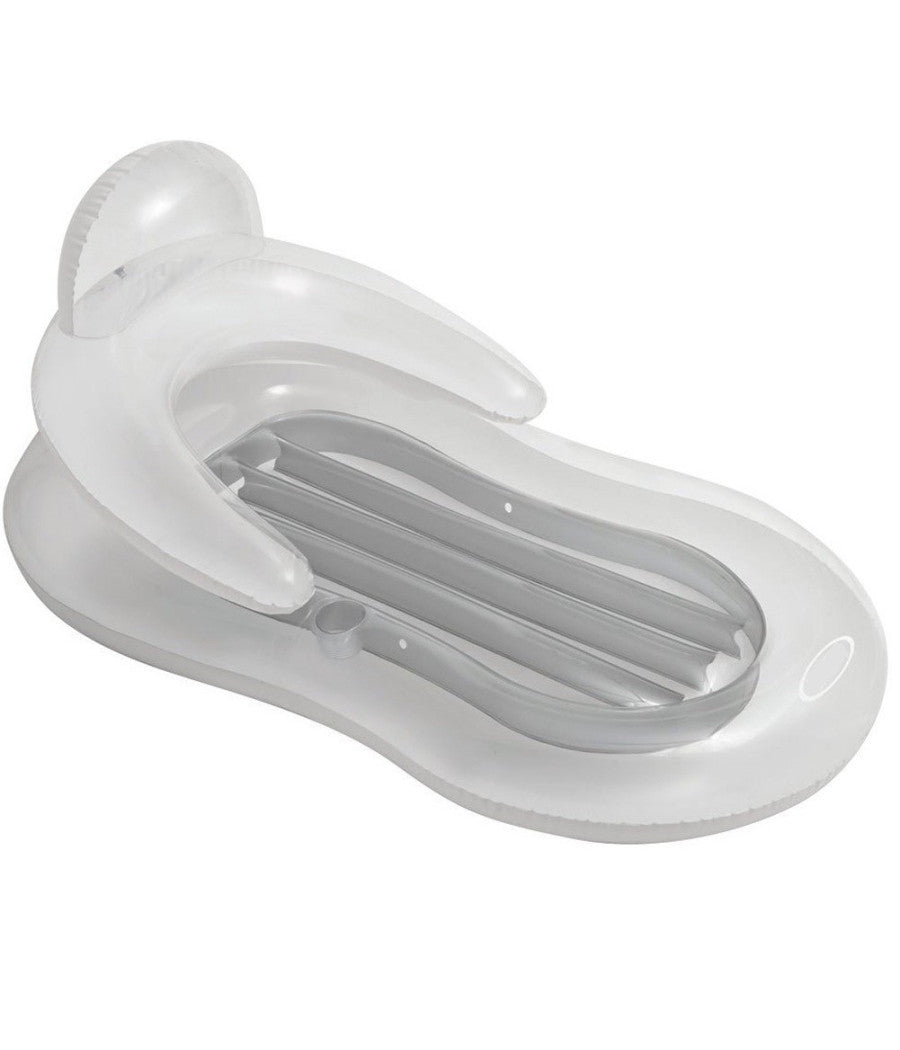 Poltrona Gonfiabile Piscina Con Poggiatesta Braccioli Portabicchieri 155x97cm         