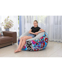 Trade Shop - Poltrona Gonfiabile Puffo Inflate-a-chair 112x112x66cm Floreale Street Art 75111 -