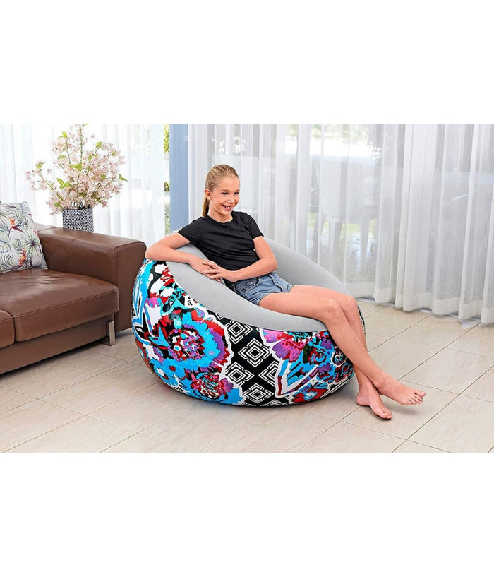 Trade Shop - Poltrona Gonfiabile Puffo Inflate-a-chair 112x112x66cm Floreale Street Art 75111 -
